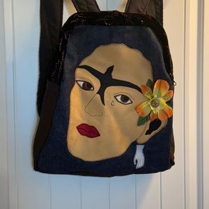 Handmade Frida Kahlo backpack